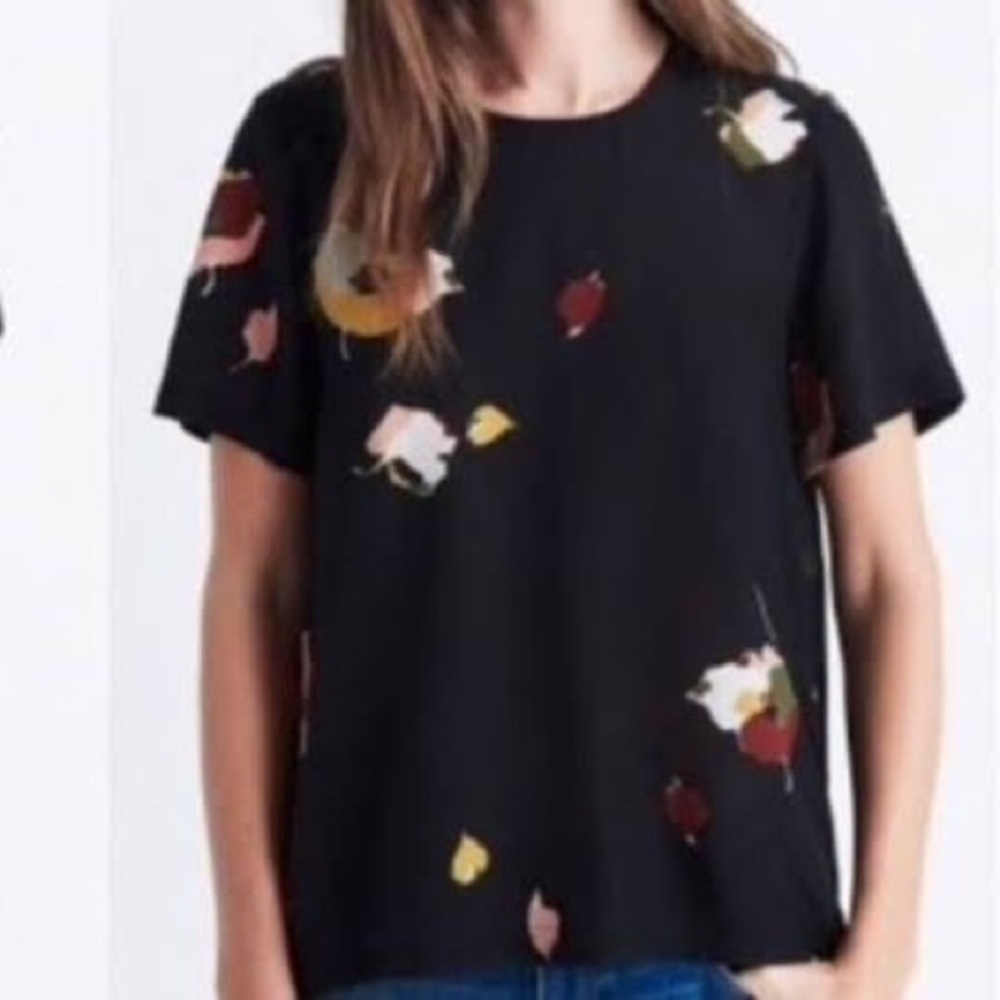 Madewell Top | Gallery Floral Silk Blouse | Size S